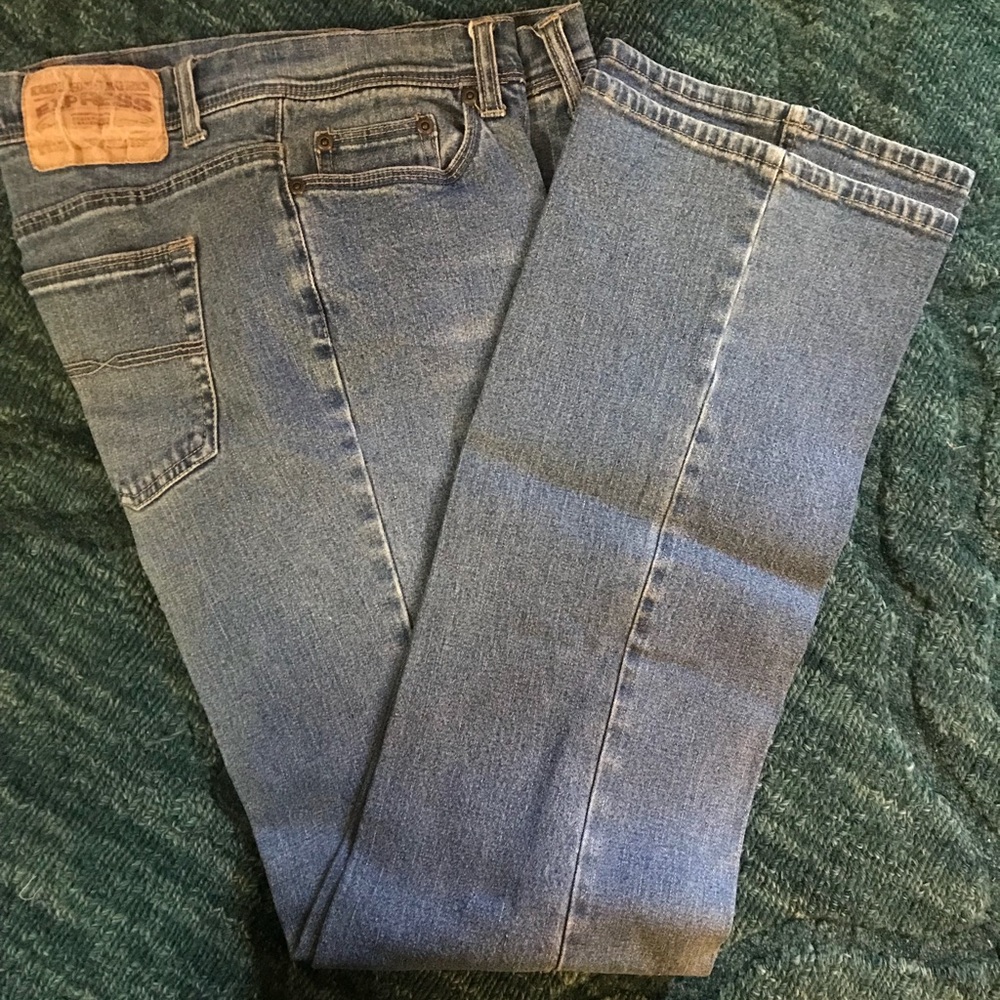 Express bootcut brown wash jeans size 6
